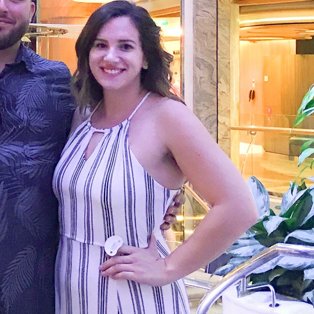 Black and white maxi dress with slit!